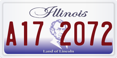 IL license plate A172072