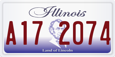 IL license plate A172074