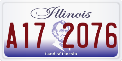 IL license plate A172076