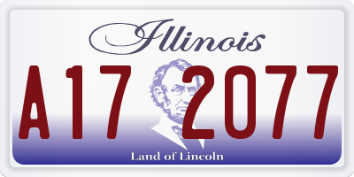 IL license plate A172077