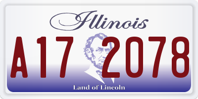 IL license plate A172078