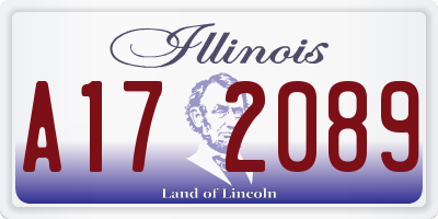 IL license plate A172089