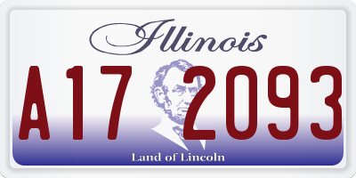 IL license plate A172093
