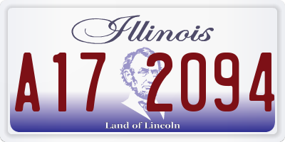 IL license plate A172094