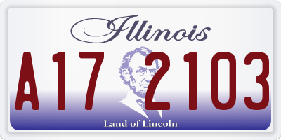 IL license plate A172103