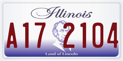 IL license plate A172104
