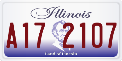 IL license plate A172107