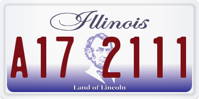 IL license plate A172111