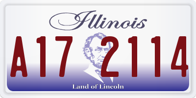 IL license plate A172114