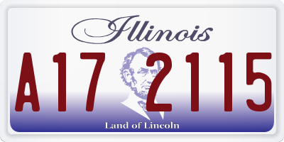 IL license plate A172115