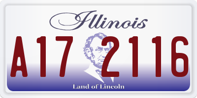 IL license plate A172116