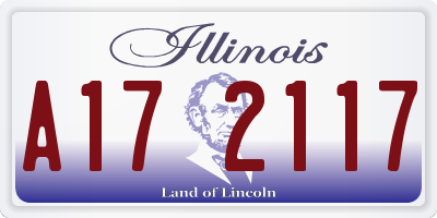 IL license plate A172117