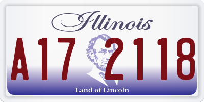 IL license plate A172118
