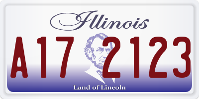 IL license plate A172123