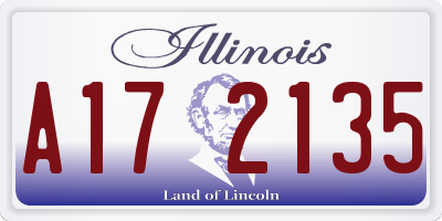 IL license plate A172135