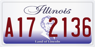 IL license plate A172136