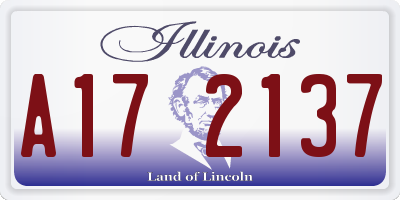 IL license plate A172137