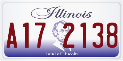 IL license plate A172138