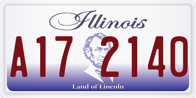 IL license plate A172140