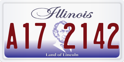 IL license plate A172142