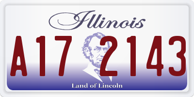 IL license plate A172143