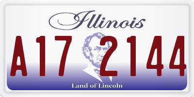IL license plate A172144