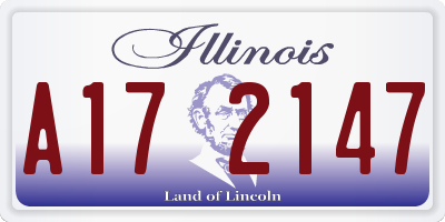 IL license plate A172147