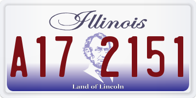 IL license plate A172151