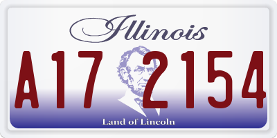IL license plate A172154