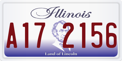 IL license plate A172156