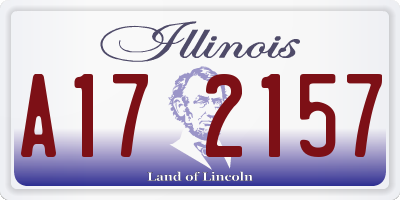 IL license plate A172157