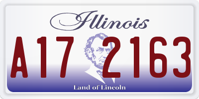 IL license plate A172163