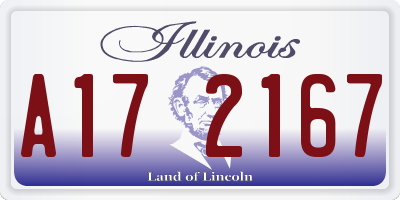 IL license plate A172167