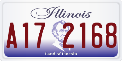 IL license plate A172168