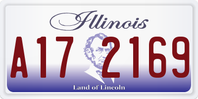 IL license plate A172169