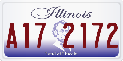 IL license plate A172172