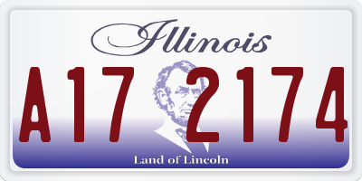 IL license plate A172174