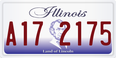 IL license plate A172175