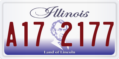 IL license plate A172177