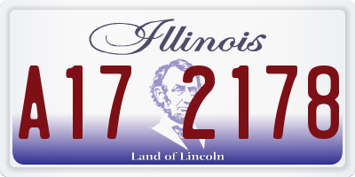 IL license plate A172178