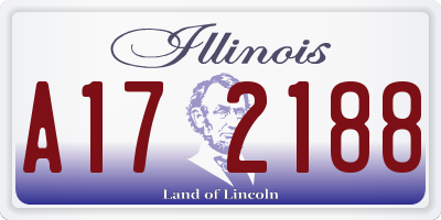 IL license plate A172188