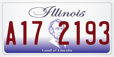 IL license plate A172193