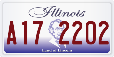 IL license plate A172202