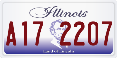 IL license plate A172207