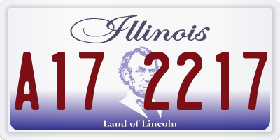 IL license plate A172217