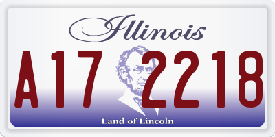 IL license plate A172218