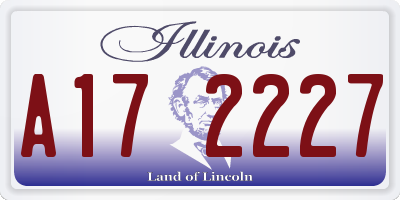 IL license plate A172227