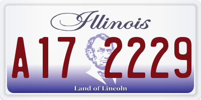 IL license plate A172229