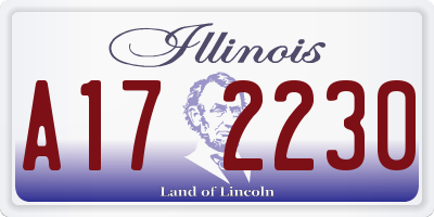 IL license plate A172230