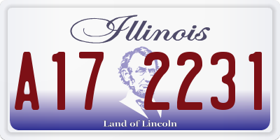 IL license plate A172231